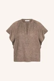 By-Bar Blouse Vina Lurex Bruin 2