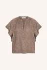 By-Bar Blouse Vina Lurex Bruin 2