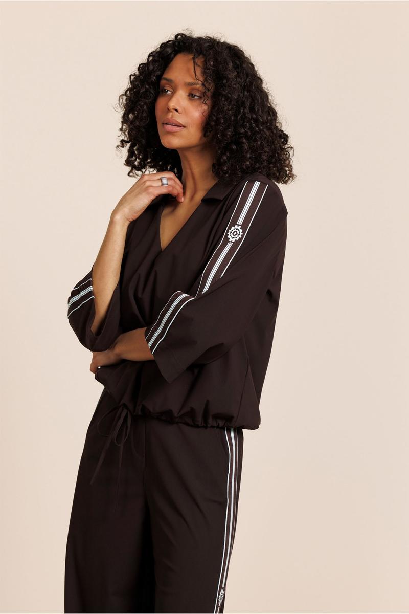 Studio Anneloes Blouse Odette tape top Bruin 6