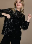 Freebird Blouse Taia Wv-Glitter-P Zwart 1