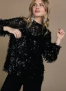Freebird Blouse Taia Wv-Glitter-P Zwart 1