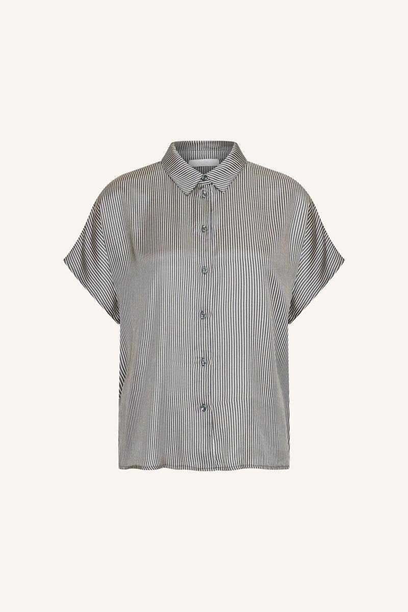 By-Bar Blouse Barley Stripe Zwart 2
