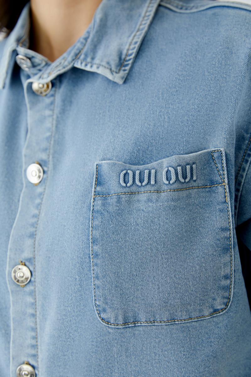 Oui Blouse 0096464 Blauw 3