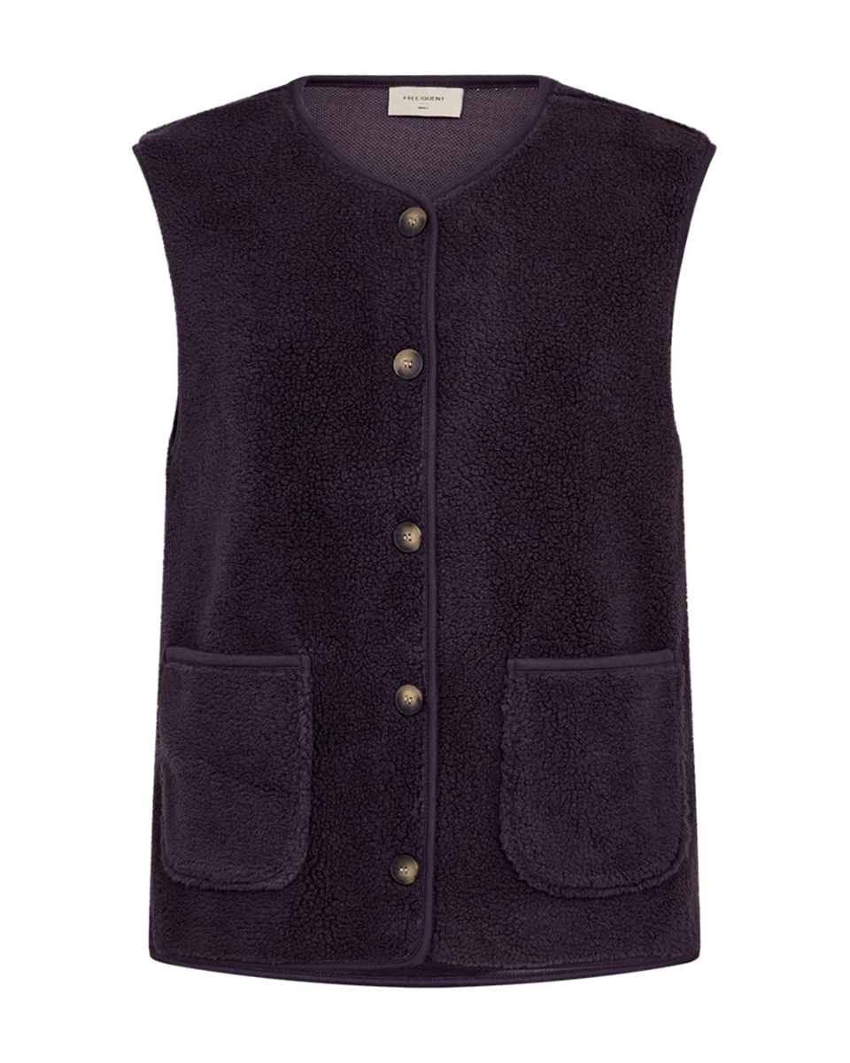 Freequent Gilet Teddy Roze 1