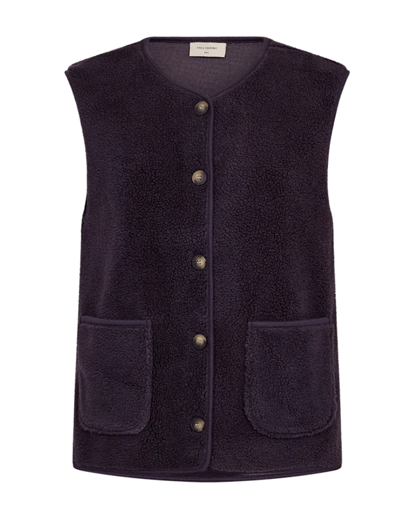 Freequent Gilet Teddy Roze 1