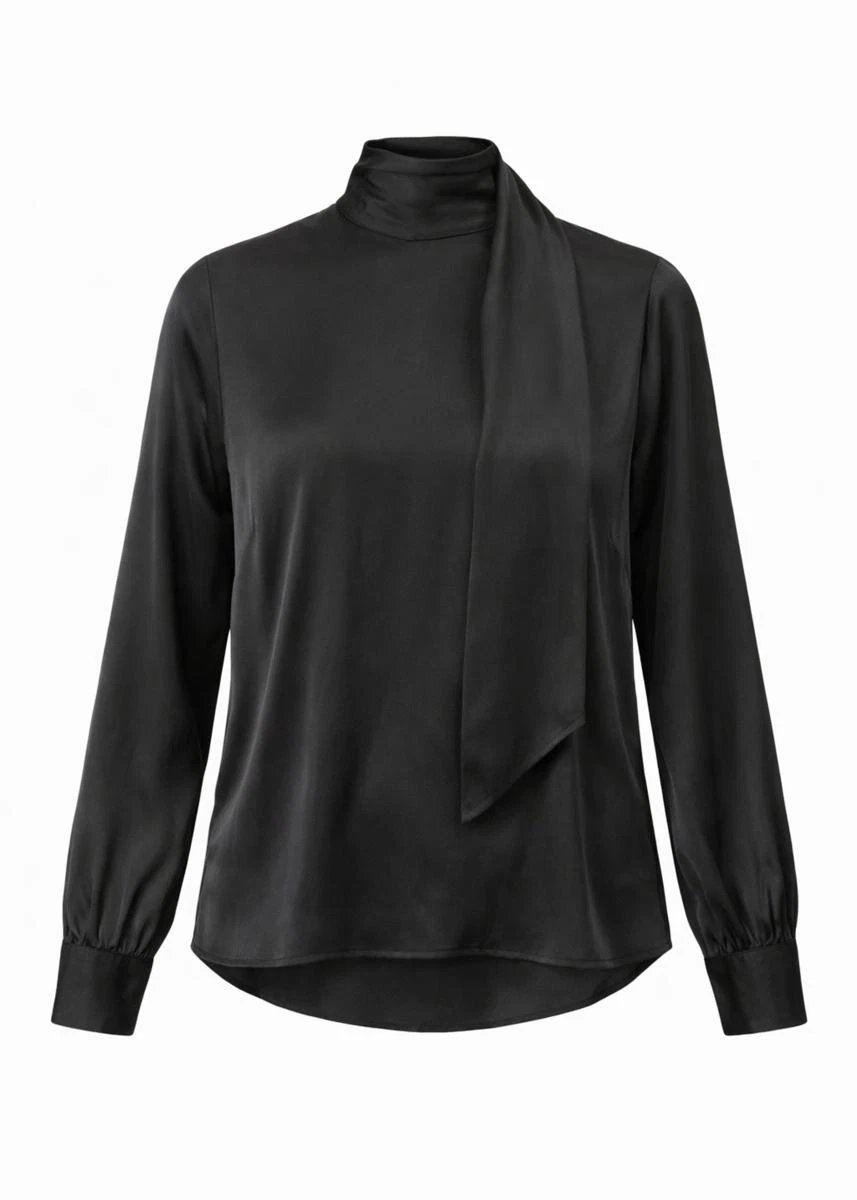 Freebird Blouse Teresa Wv-Heavy-V Zwart 2