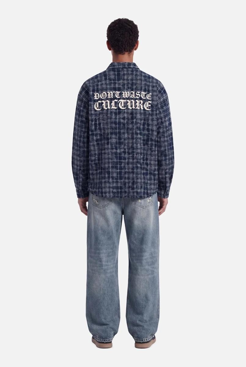 Don't waste culture Overshirt Levi Blauw 3