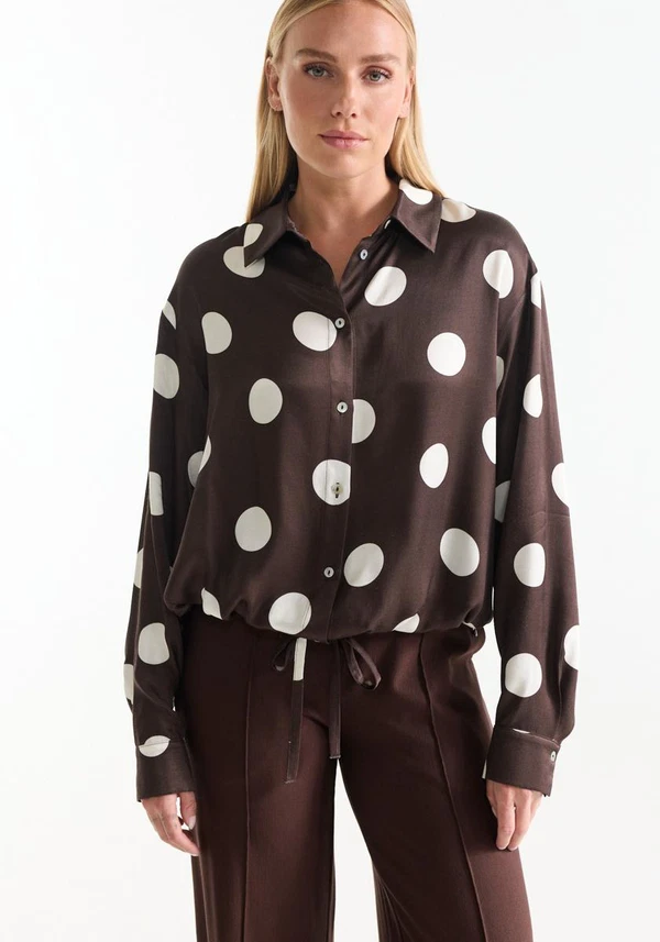 Jansen Amsterdam Blouse Dot Bruin 1