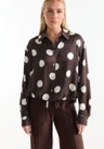 Jansen Amsterdam Blouse Dot Bruin 1
