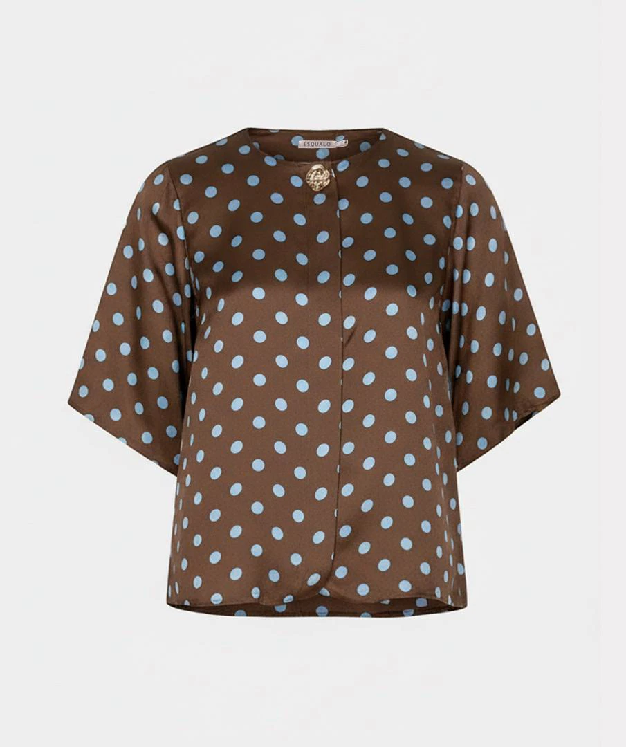 EsQualo Blouse W26.10702 Bruin 1