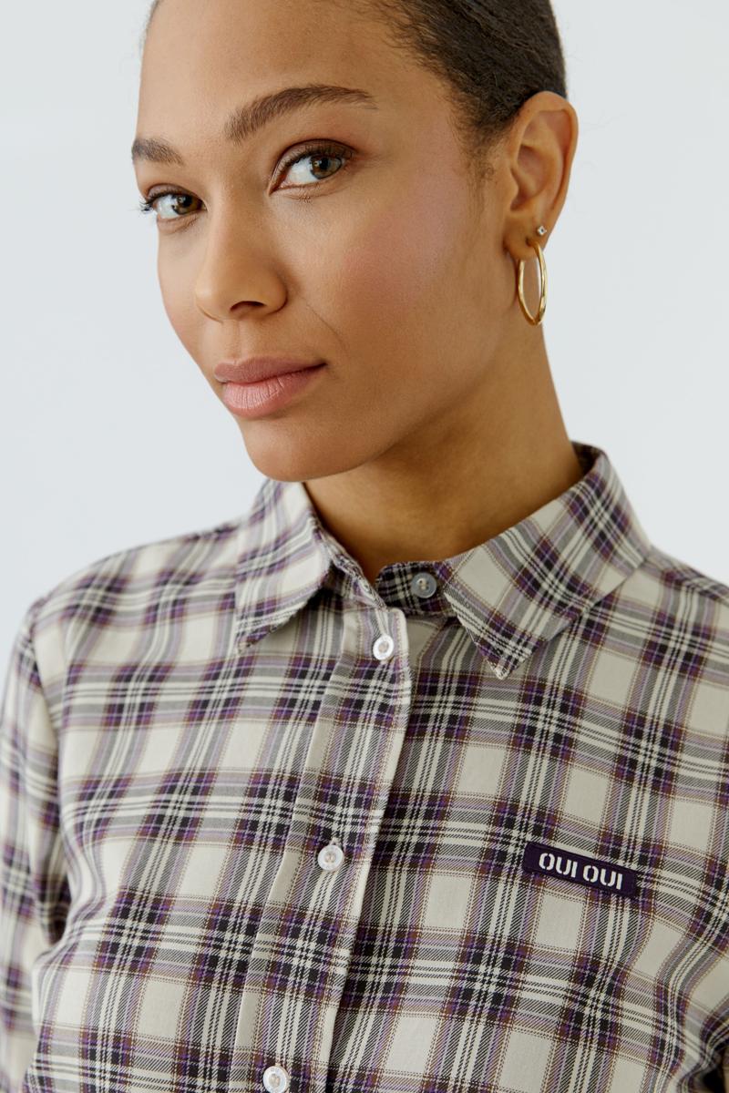 Oui Blouse 0100416 Bruin 4