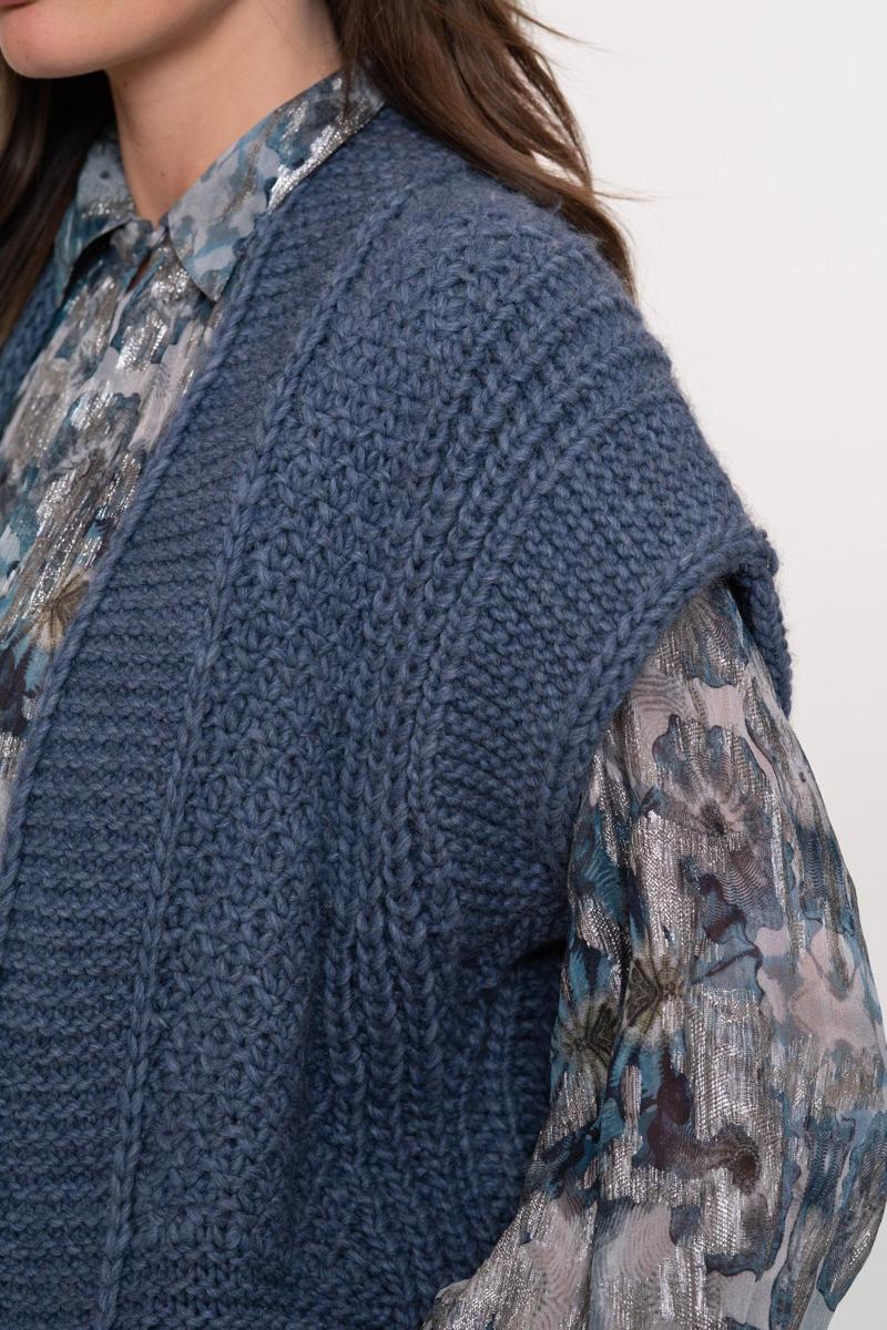 Geisha Gilet 54877-70 Blauw 4