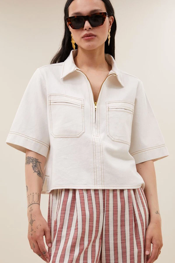 By-Bar Blouse Philipe Twill Off-White 1