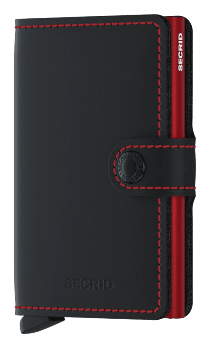 Secrid Miniwallet Matte Black Red Zwart 2