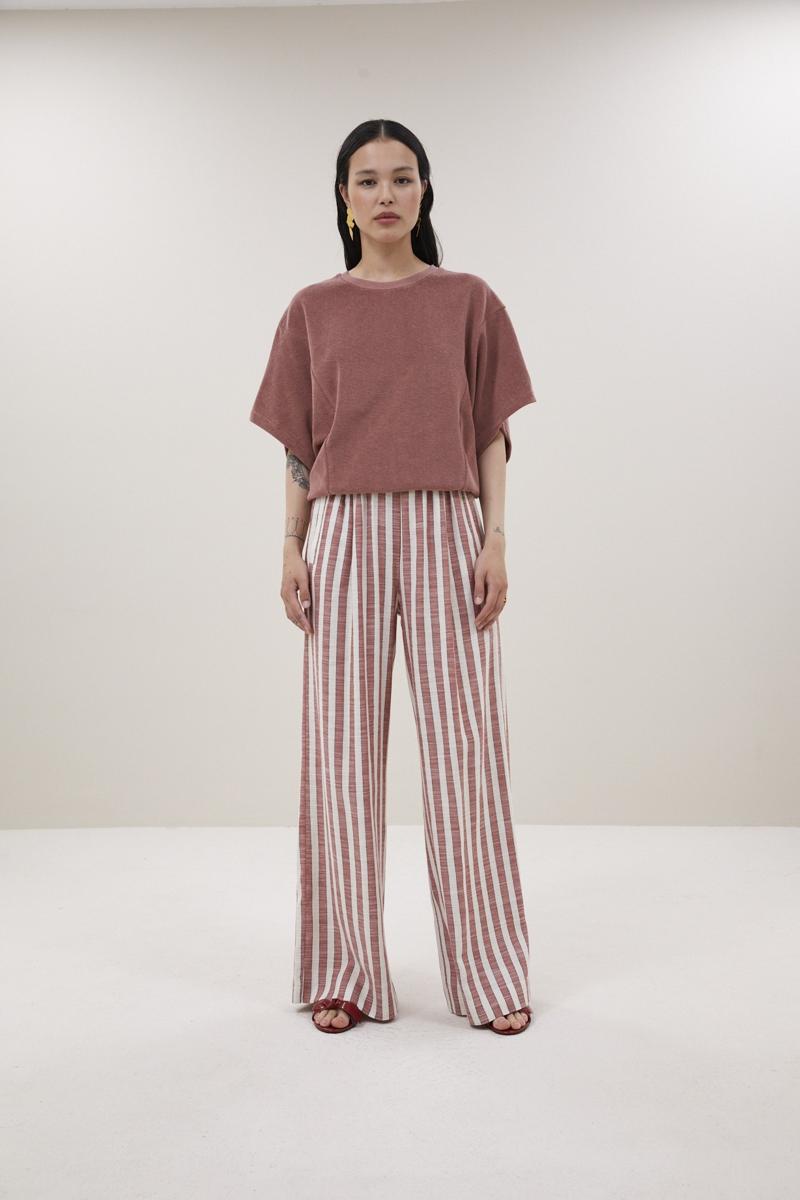 By-Bar T-Shirt Nuki Slub Top Roze 3