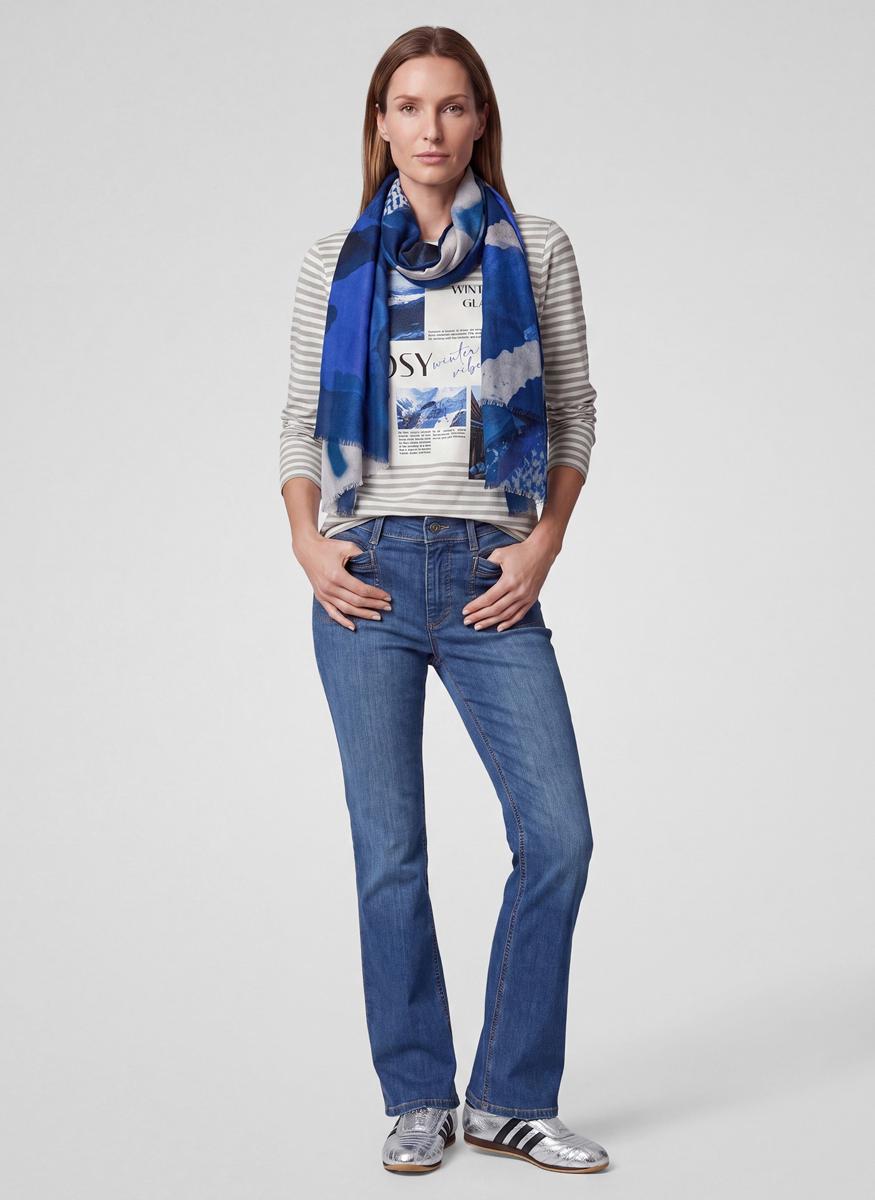 Rabe Sjaal 57-125940 Blauw 1