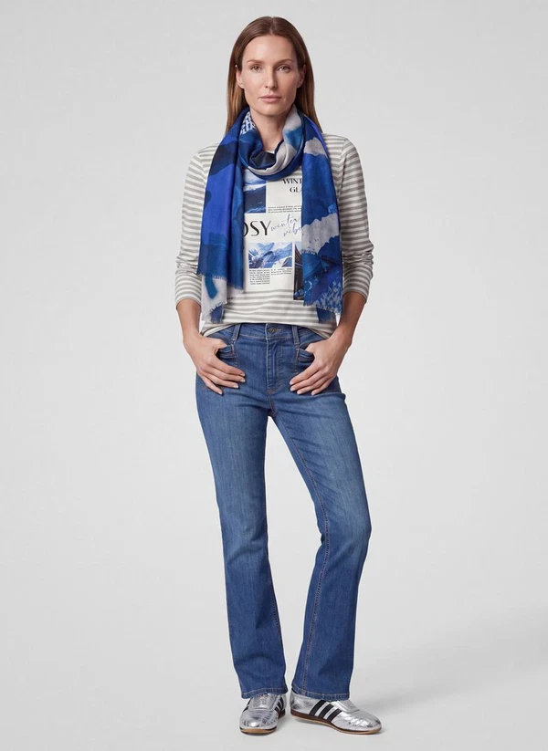 Rabe Sjaal 57-125940 Blauw 1