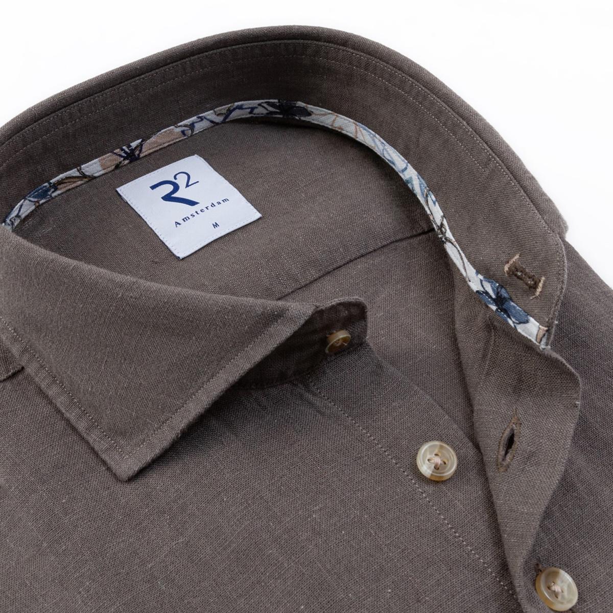 R2 Amsterdam Overhemd 132.WSP.010 Taupe 2