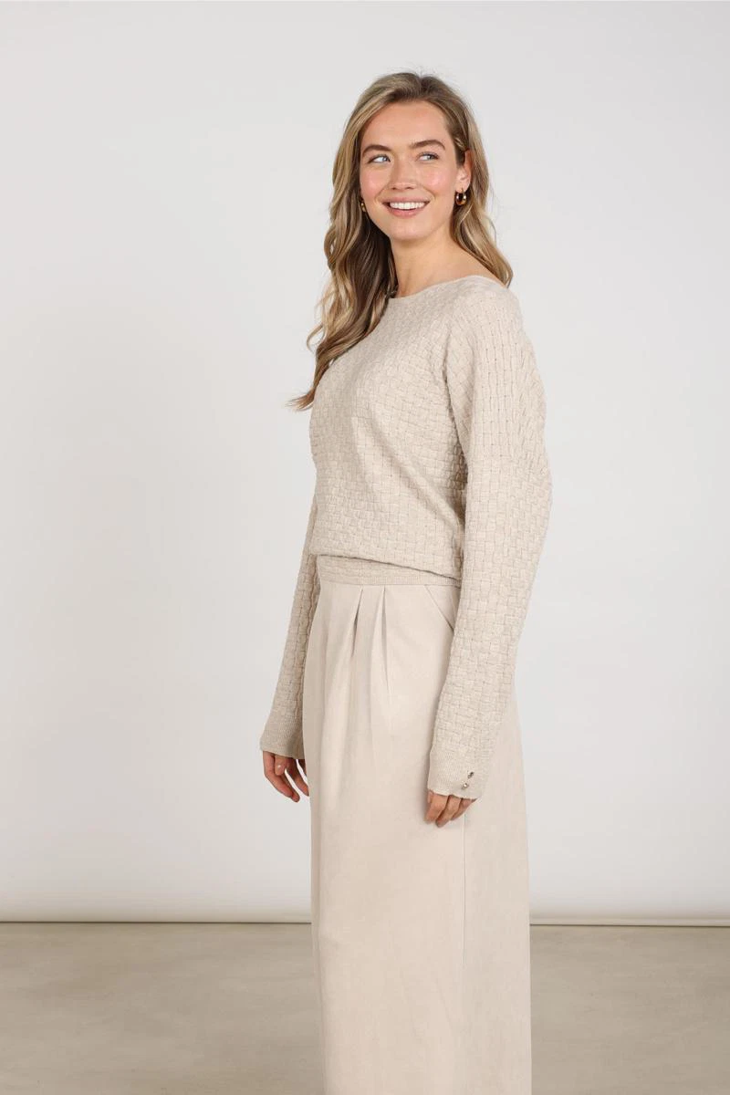 NUKUS Trui NKF01062 Beige 2