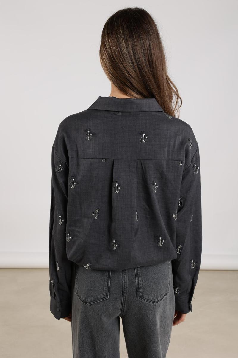 NUKUS Blouse Newport Grijs 3