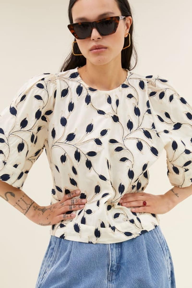 By-Bar Blouse Olivia Botanic Off-White 1