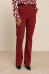 Studio Anneloes Pantalon Flair bonded trou Rood 4