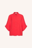 By-Bar Blouse Sunny Satin Stripe Rood 2