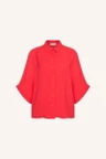 By-Bar Blouse Sunny Satin Stripe Rood 2