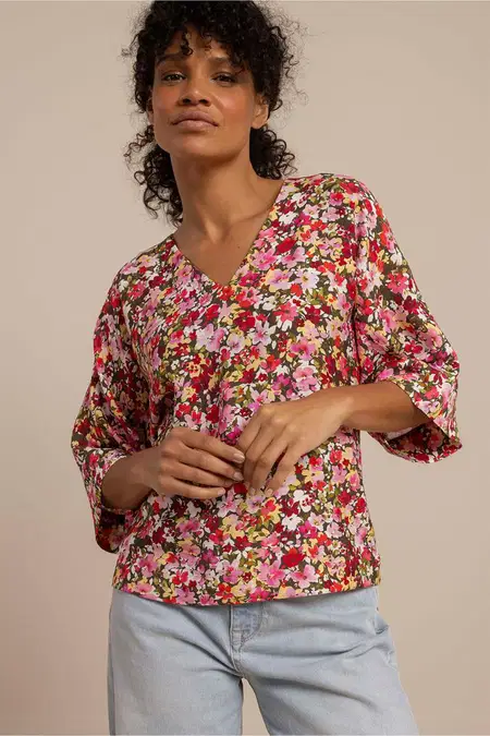 Studio Anneloes Blouse Madison Flower Rood 1