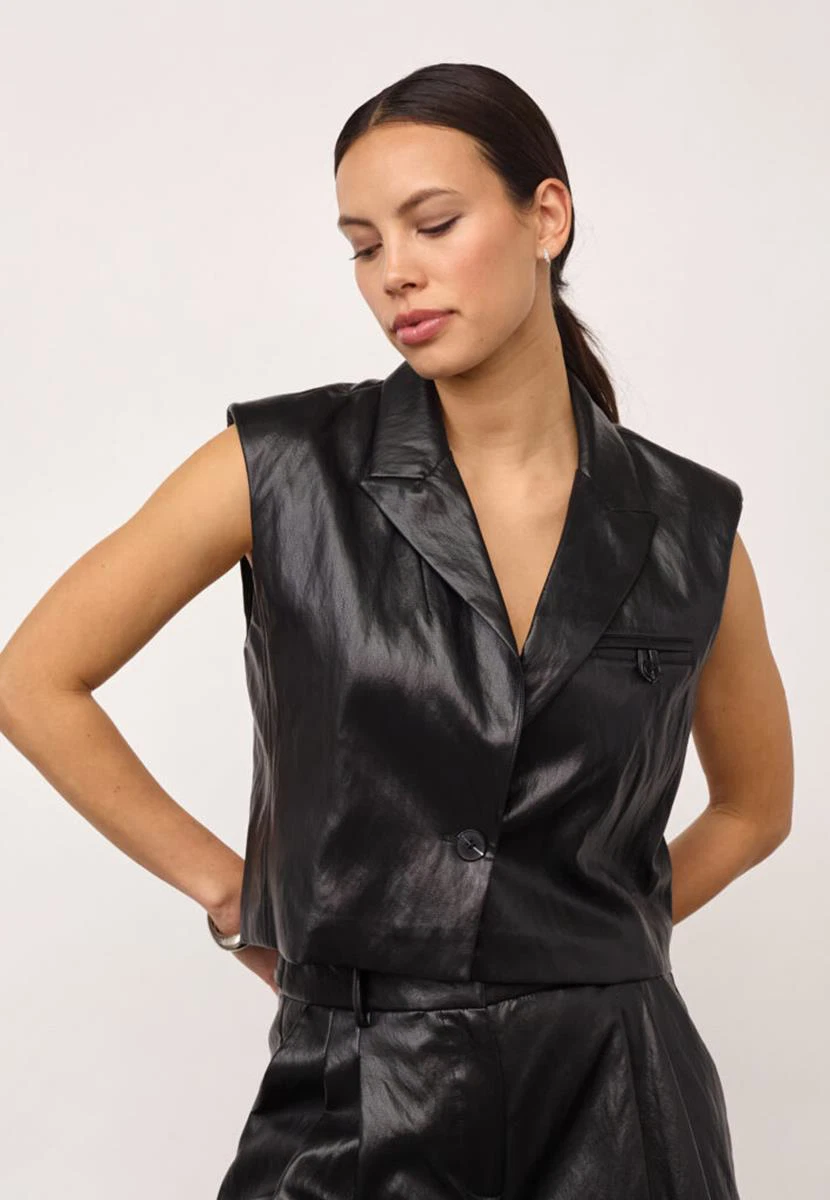 Co'Couture Gilet Gitt Zwart 1