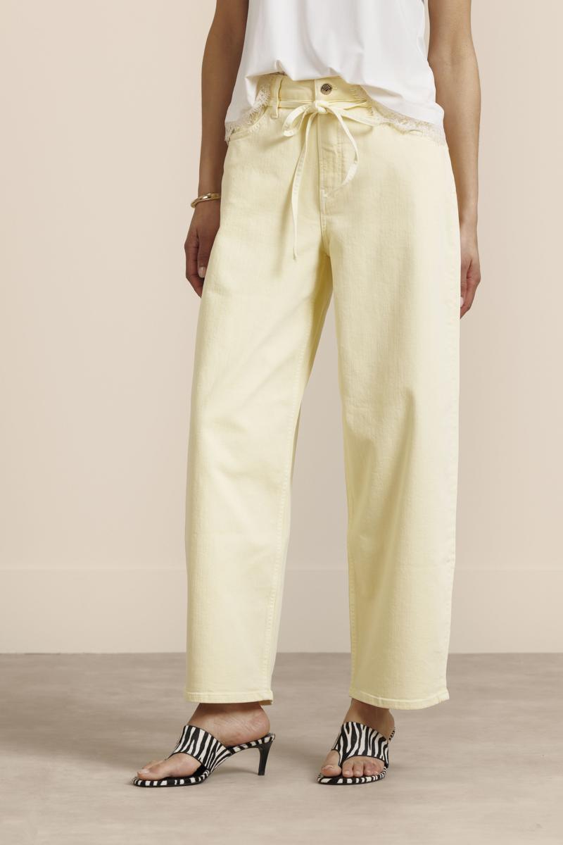 Studio Anneloes Jeans Babet denim trous Geel  4