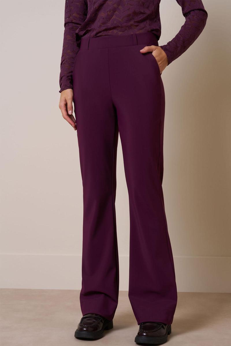 Studio Anneloes Pantalon Flair bonded trou Paars 5