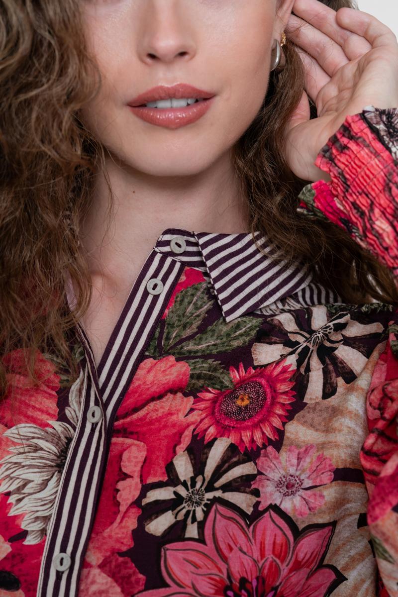 Geisha Blouse 63919-20 Paars 6