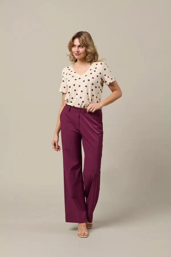 &Co Woman Pantalon Patrice Paars 1