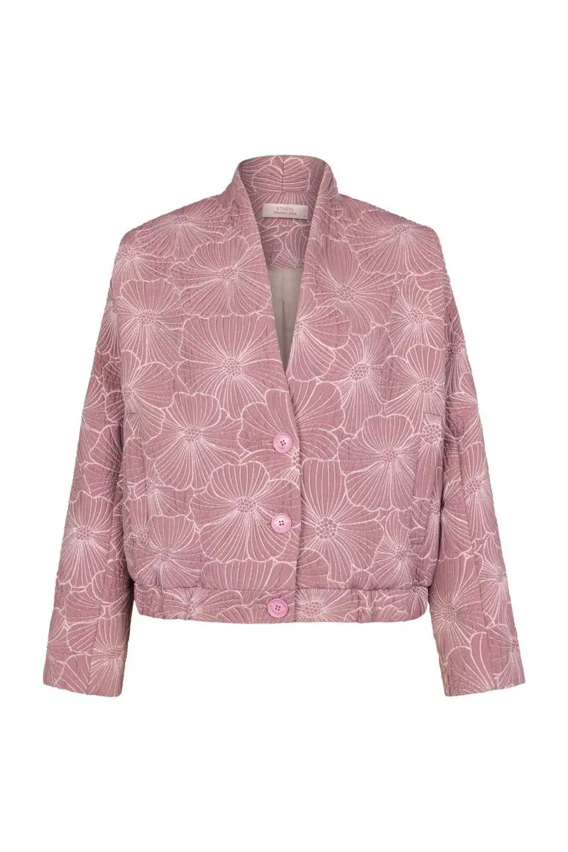 Studio Anneloes Blazer Estella jacquard Roze 1