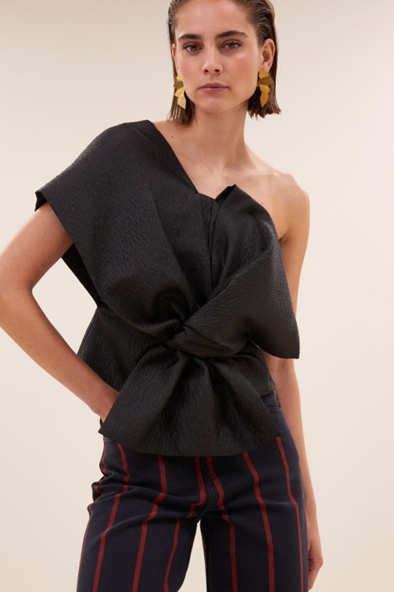 By-Bar Blouse Jula Bubble Zwart 1