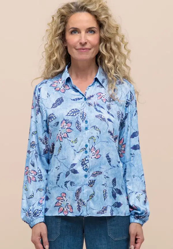 Bianca Blouse Adina Blauw 1