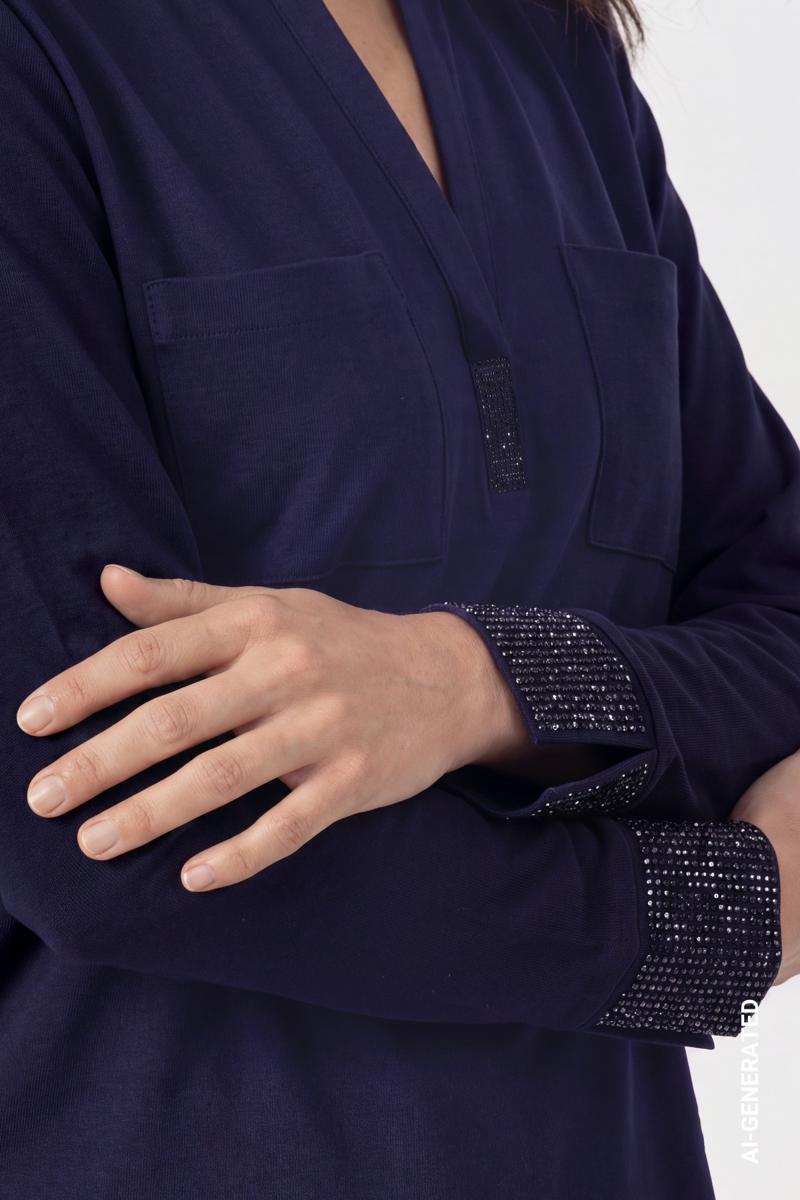 Monari Longsleeve 810493 Blauw 4