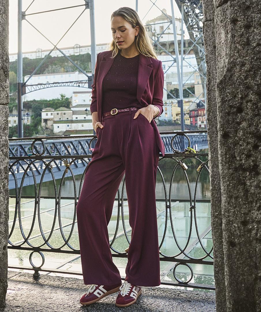 EsQualo Pantalon F26.10502 Rood 2