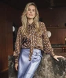 EsQualo Blouse W26.10700 Bruin 4