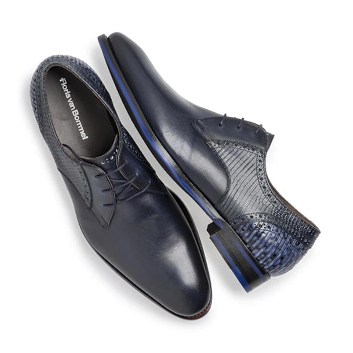 Floris van Bommel Veterschoenen De Stapper 39.26 Blauw 3