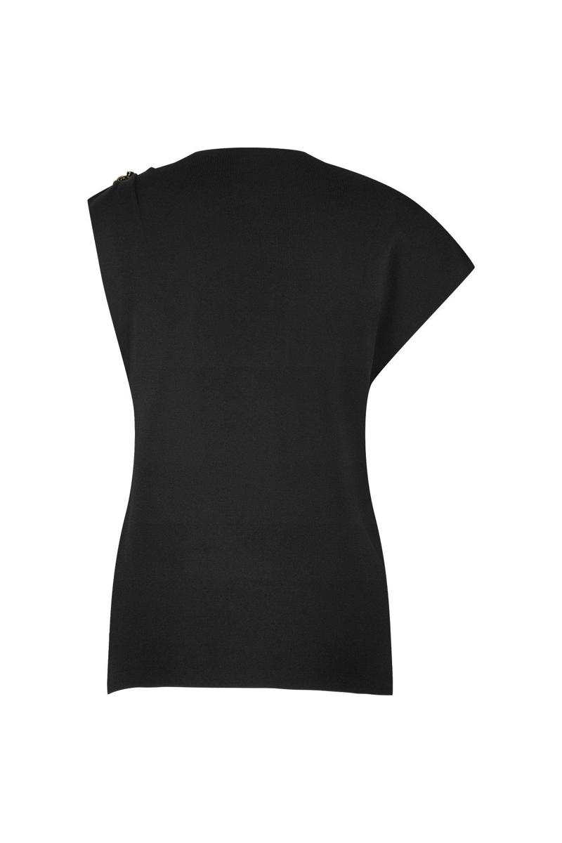 Studio Anneloes Blouse Fanny button top Zwart 2