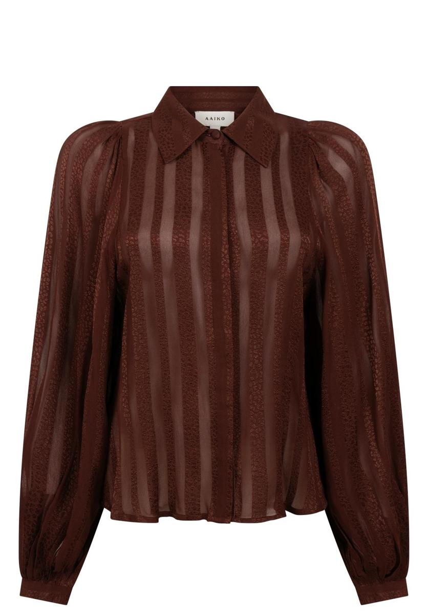 Aaiko Blouse ROSE  STRIPES VIS Rood 1