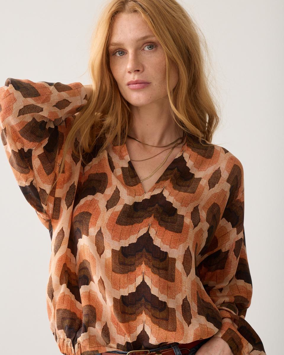 Summum Blouse 2s3549-12498 Bruin 1