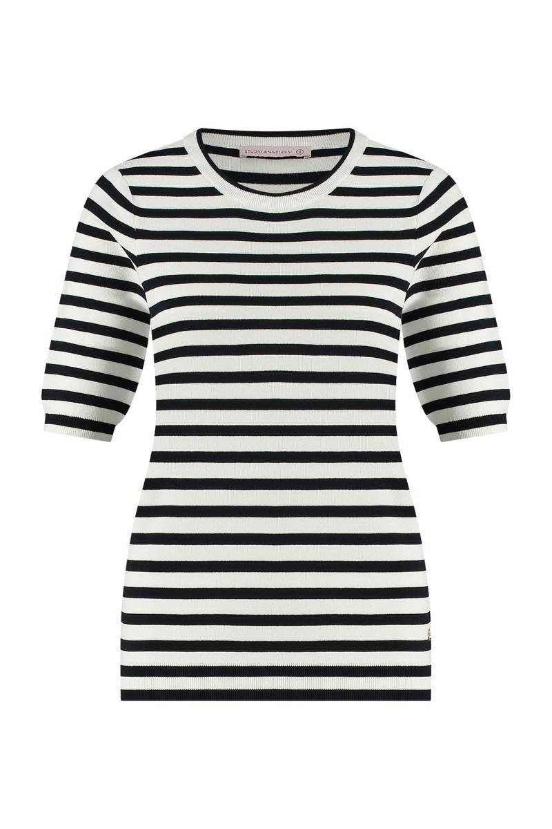 Studio Anneloes Trui Luna stripe Off-White 2