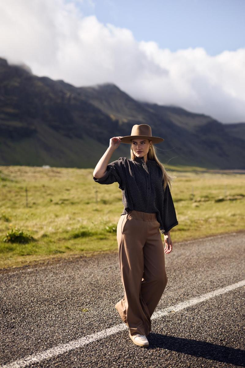 NUKUS Pantalon Seme Bruin 3