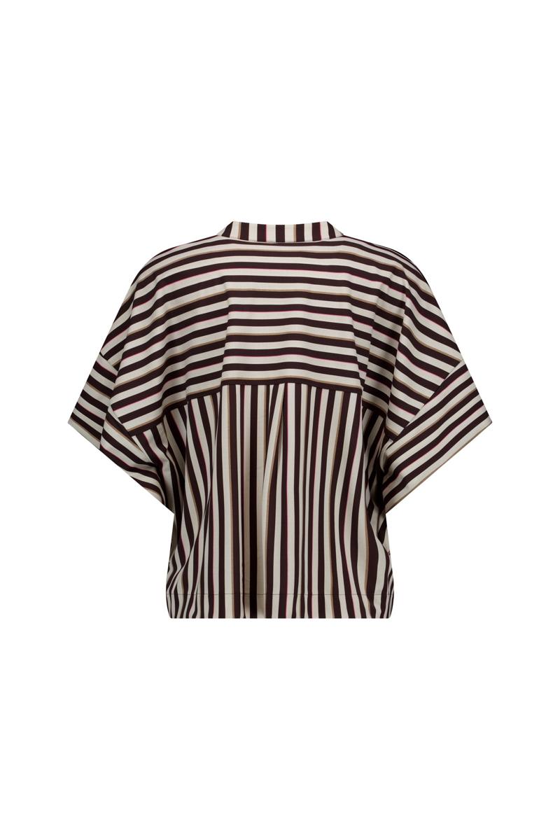 Studio Anneloes Blouse Laureen stripe bl Bruin 2