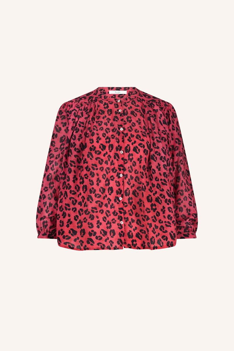 By-Bar Blouse Becky Red Cheetah Rood 2