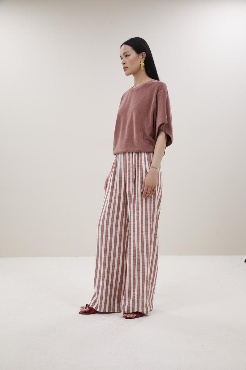 By-Bar T-Shirt Nuki Slub Top Roze 5