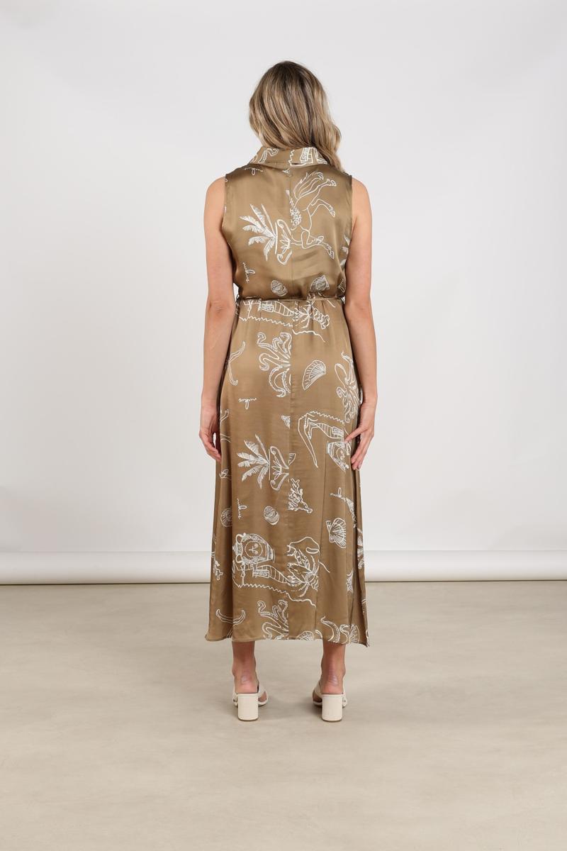 NUKUS Jurk Violet Taupe 3